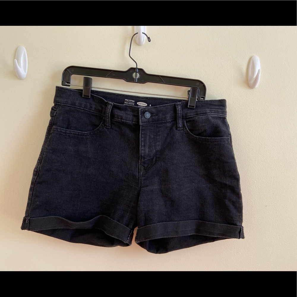 Black Jean Shorts